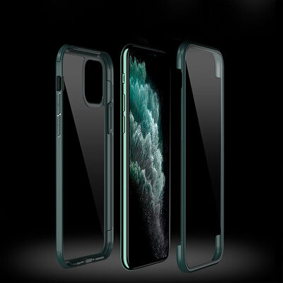 Apple iPhone 13 Mini Case Zore Dor Silicon Tempered Glass Cover - 11