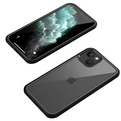 Apple iPhone 13 Mini Case Zore Dor Silicon Tempered Glass Cover - 14