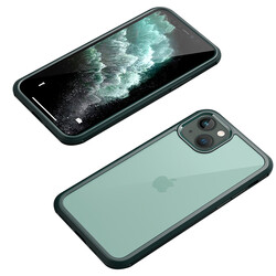 Apple iPhone 13 Mini Kılıf Zore Dor Silikon Temperli Cam Kapak - 16