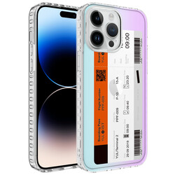 Apple iPhone 13 Pro Case Airbag Edge Colorful Patterned Silicone Zore Elegans Cover - 3