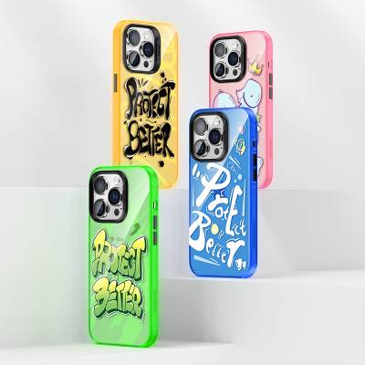 Apple iPhone 13 Pro Case Airbag TPU Text Themed Benks Dynamic New Cover - 6