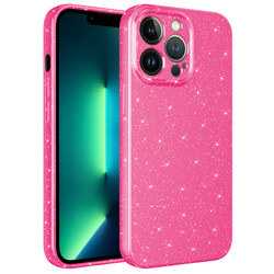 Apple iPhone 13 Pro Case Camera Protected Glittery Luxury Zore Cotton Cover - 3