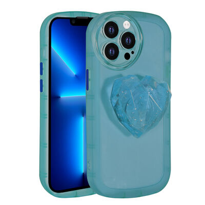 Apple iPhone 13 Pro Case Camera Protected Pop Socket Colorful Zore Ofro Cover - 3