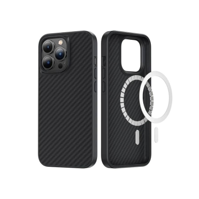 Apple iPhone 13 Pro Case Carbon Fiber Design Benks Essential Kevlar Cover with Magsafe - 2
