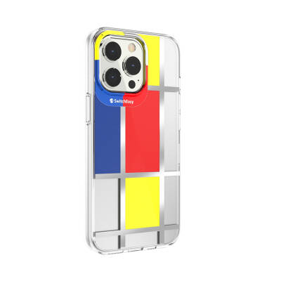 Apple iPhone 13 Pro Case Double IMD Printed Licensed Switcheasy Artist Mondrian Cover - 3