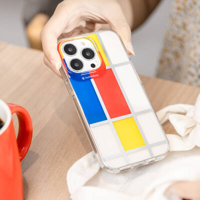 Apple iPhone 13 Pro Case Double IMD Printed Licensed Switcheasy Artist Mondrian Cover - 10