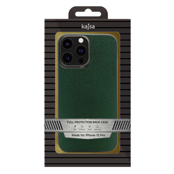 Apple iPhone 13 Pro Case ​Kajsa Luxe Collection Genuine Leather Cover - 4