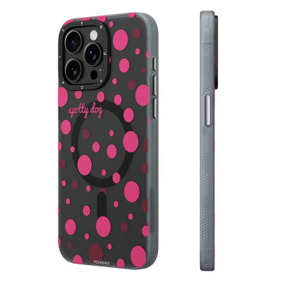 Apple iPhone 13 Pro Case Magsafe Charging Featured Polka Dot Patterned Youngkit Spots Series Cover - 1