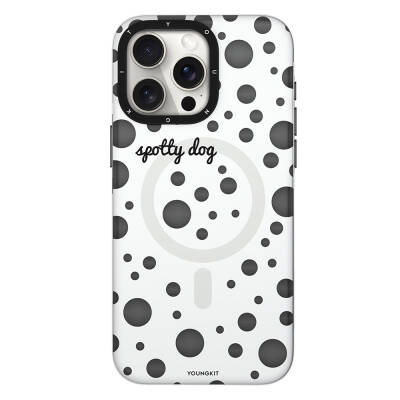 Apple iPhone 13 Pro Case Magsafe Charging Featured Polka Dot Patterned Youngkit Spots Series Cover - 12