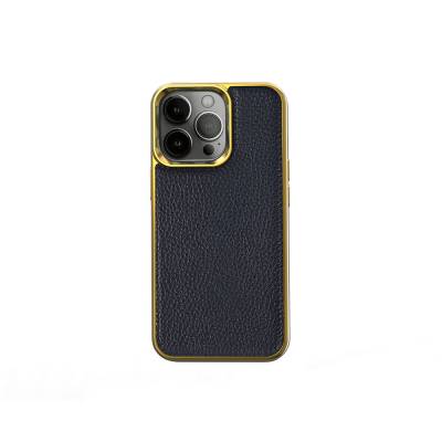 Apple iPhone 13 Pro Case Wiwu Genuine Leather Gold Calfskin Original Leather Cover - 7