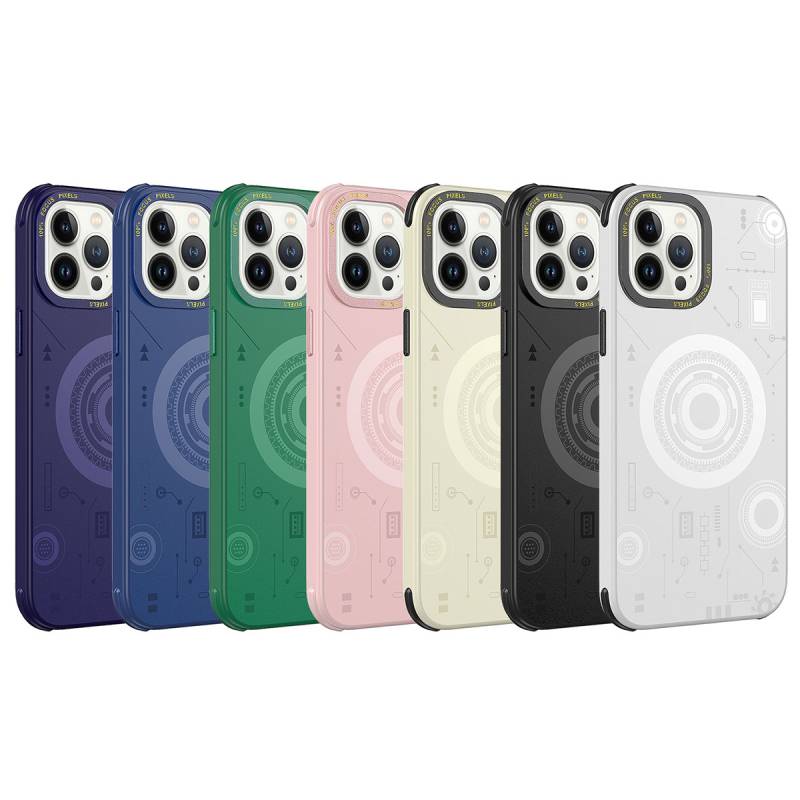 Apple iPhone 13 Pro Case Zore Wireless Charging Patterned Hot Cover - 9