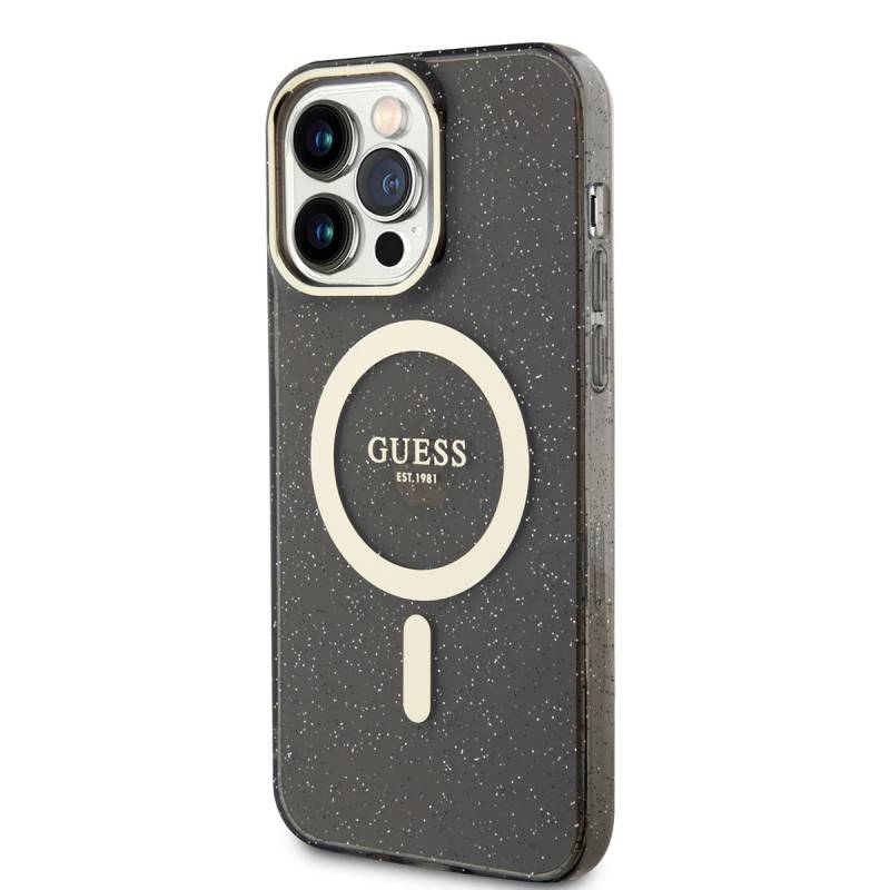 Apple iPhone 13 Pro Kılıf GUESS Magsafe Şarj Özellikli Glitter Kapak - 2