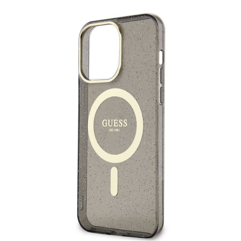 Apple iPhone 13 Pro Kılıf GUESS Magsafe Şarj Özellikli Glitter Kapak - 5