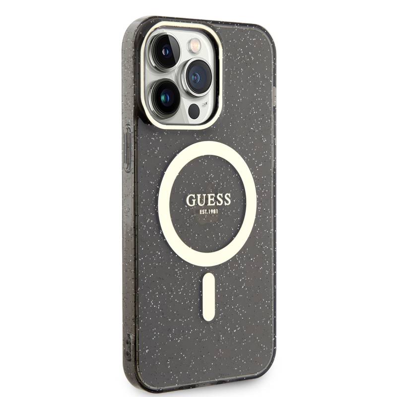 Apple iPhone 13 Pro Kılıf GUESS Magsafe Şarj Özellikli Glitter Kapak - 8