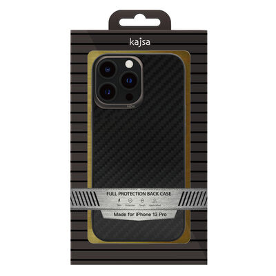 Apple iPhone 13 Pro Kılıf Kajsa Carbon Fiber Collection Arka Kapak - 8