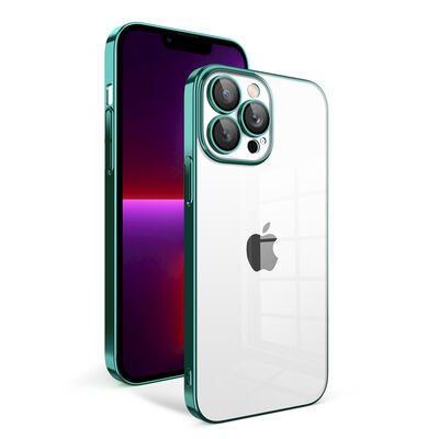 Apple iPhone 13 Pro Kılıf Kamera Korumalı Renkli Çerçeveli Zore Garaj Kapak - 1