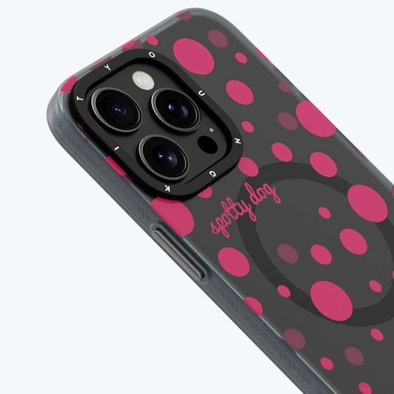 Apple iPhone 13 Pro Kılıf Magsafe Şarj Özellikli Polka Dot Desenli Youngkit Spots Serisi Kapak - 7