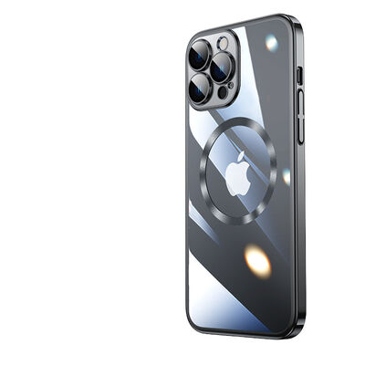 Apple iPhone 13 Pro Kılıf Wireless Şarj Özellikli Sert PC Zore Riksos Magsafe Kapak - 13