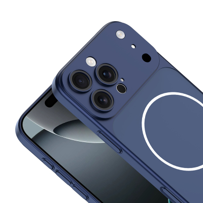 Apple iPhone 13 Pro Kılıf Zore M-Safe Şarj Özellikli Kamera Korumalı Spark Kapak - 9