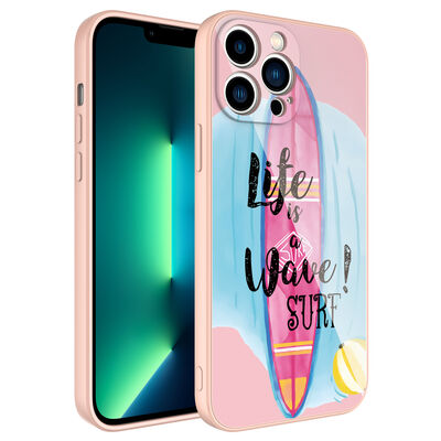 Apple iPhone 13 Pro Max Case Camera Protected Patterned Hard Silicone Zore Epoksi Cover - 5