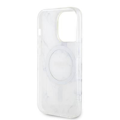 Apple iPhone 13 Pro Max Case GUESS Magsafe Marble Pattern Cover with Charger - 2