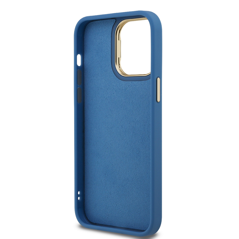 Apple iPhone 13 Pro Max Case Guess Original Licensed PU Leather 4G Patterned Metal Big 4G and Text Logo Camera Stand Cover - 9