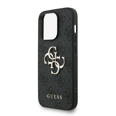 Apple iPhone 13 Pro Max Case Guess Original Licensed PU Leather Wrist Strap Rope Metal Large 4G and Text Logo Cover - 9