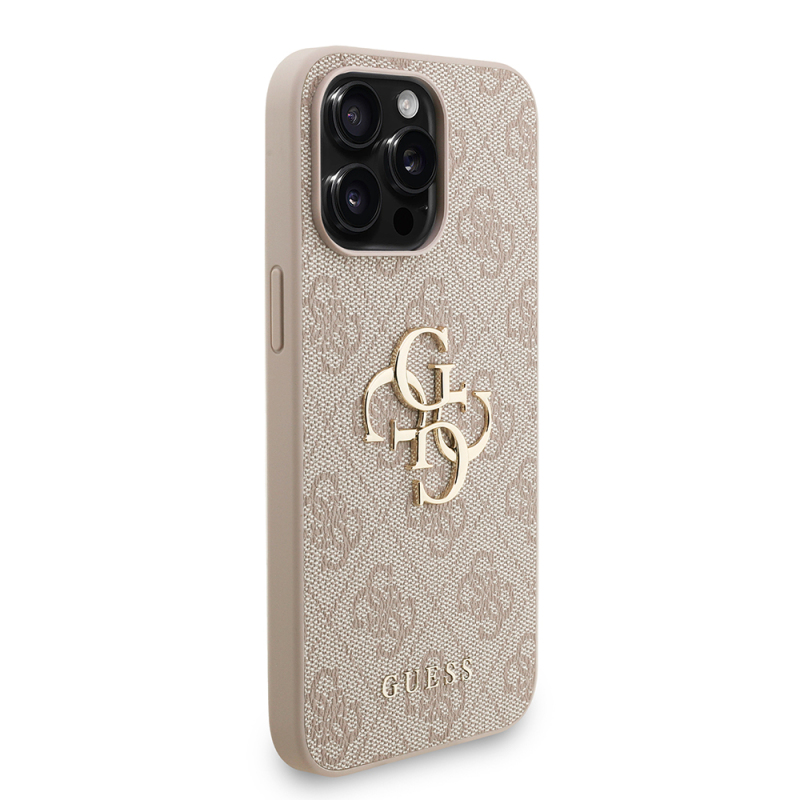 Apple iPhone 13 Pro Max Case Guess Original Licensed PU Leather Wrist Strap Rope Metal Large 4G and Text Logo Cover - 21