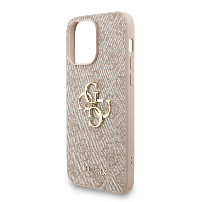 Apple iPhone 13 Pro Max Case Guess Original Licensed PU Leather Wrist Strap Rope Metal Large 4G and Text Logo Cover - 23