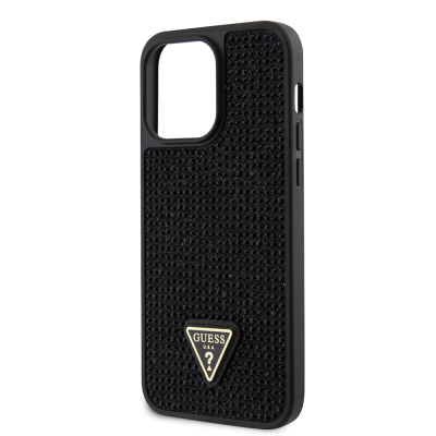 Apple iPhone 13 Pro Max Case Guess Original Licensed Stone Back Surface Triangle Logo Cover - 10