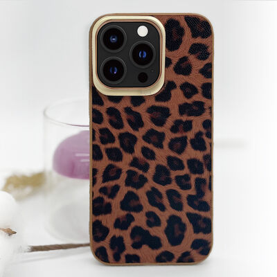 Apple iPhone 13 Pro Max Case Kajsa Glamorous Series Leopard Combo Cover - 9