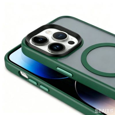 Apple iPhone 13 Pro Max Case Matte Back Surface Zore Flet Magsafe Cover with Wireless Charging - 7