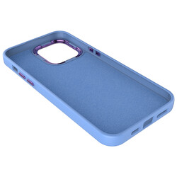 Apple iPhone 13 Pro Max Case Metal Frame and Button Design Silicone Zore Luna Cover - 8