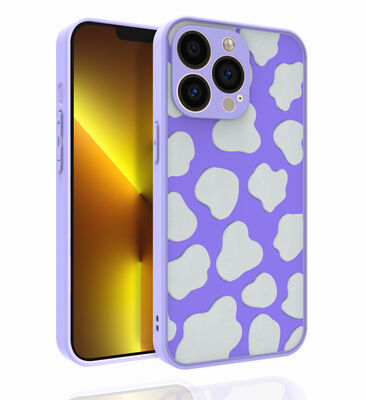 Apple iPhone 13 Pro Max Case Patterned Camera Protected Glossy Zore Nora Cover - 8