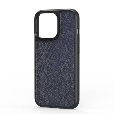 Apple iPhone 13 Pro Max Case Wiwu Genuine Leather Plastic Calfskin Original Leather Cover - 4