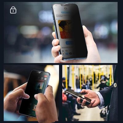 Apple iPhone 13 Pro Max Davin 5D Privacy Cam Ekran Koruyucu - 2