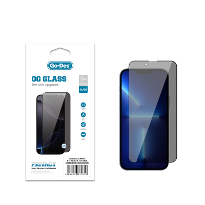 Apple iPhone 13 Pro Max Go Des OG Glass Privacy Antistatic Tempered Glass Screen Protector - 1