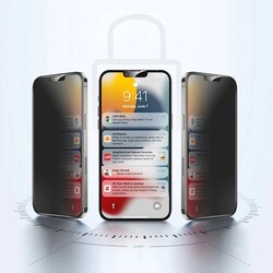 Apple iPhone 13 Pro Max Hayalet Ekran Koruyucu Davin Privacy Seramik Ekran Filmi - Thumbnail