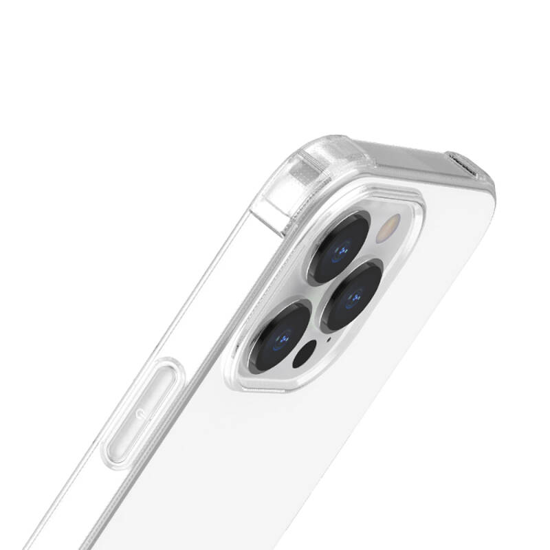 Apple iPhone 13 Pro Max Kılıf Airbagli Şeffaf Darbe Emici Silikon Tasarımlı Recci Clarity Serisi Kapak - 3