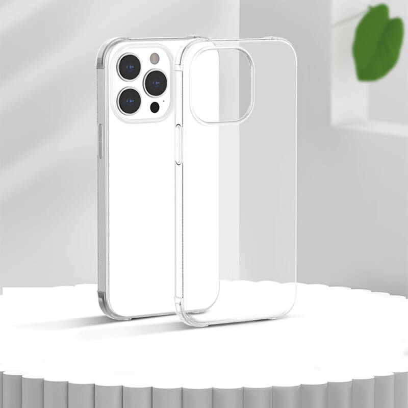 Apple iPhone 13 Pro Max Kılıf Airbagli Şeffaf Darbe Emici Silikon Tasarımlı Recci Clarity Serisi Kapak - 8