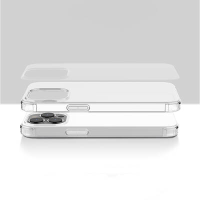 Apple iPhone 13 Pro Max Kılıf Airbagli Şeffaf Darbe Emici Silikon Tasarımlı Recci Clarity Serisi Kapak - 6