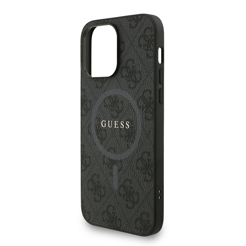 Apple iPhone 13 Pro Max Kılıf Guess Orjinal Lisanslı M-safe Şarj Özellikli PU Deri Bilek Askı İpli Yazı Logolu Kapak - 7