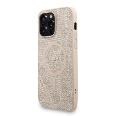 Apple iPhone 13 Pro Max Kılıf Guess Orjinal Lisanslı M-safe Şarj Özellikli PU Deri Bilek Askı İpli Yazı Logolu Kapak - 12