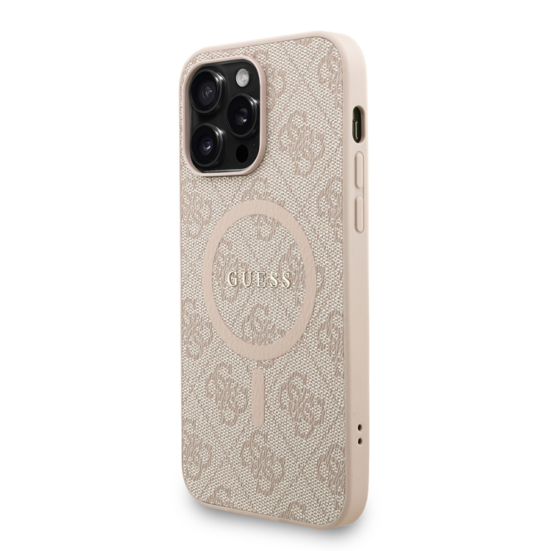 Apple iPhone 13 Pro Max Kılıf Guess Orjinal Lisanslı M-safe Şarj Özellikli PU Deri Bilek Askı İpli Yazı Logolu Kapak - 12