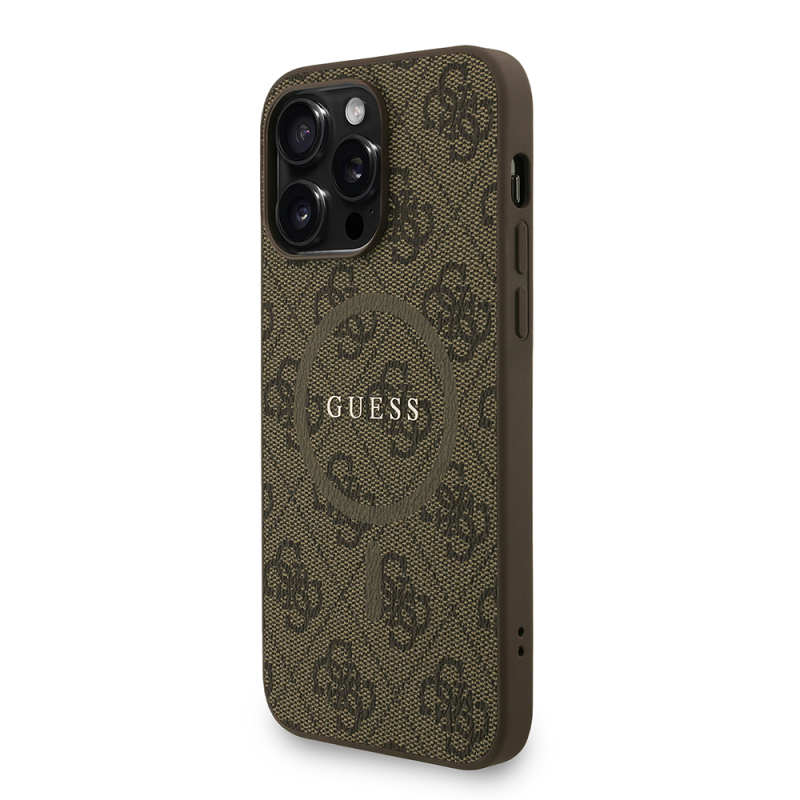 Apple iPhone 13 Pro Max Kılıf Guess Orjinal Lisanslı M-safe Şarj Özellikli PU Deri Bilek Askı İpli Yazı Logolu Kapak - 20