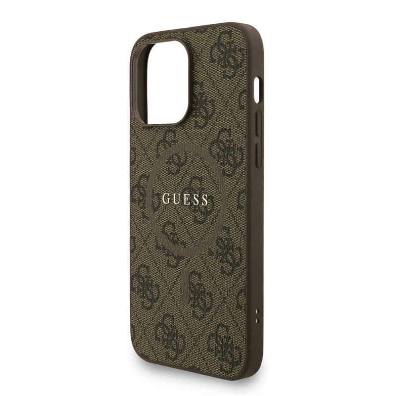 Apple iPhone 13 Pro Max Kılıf Guess Orjinal Lisanslı M-safe Şarj Özellikli PU Deri Bilek Askı İpli Yazı Logolu Kapak - 23