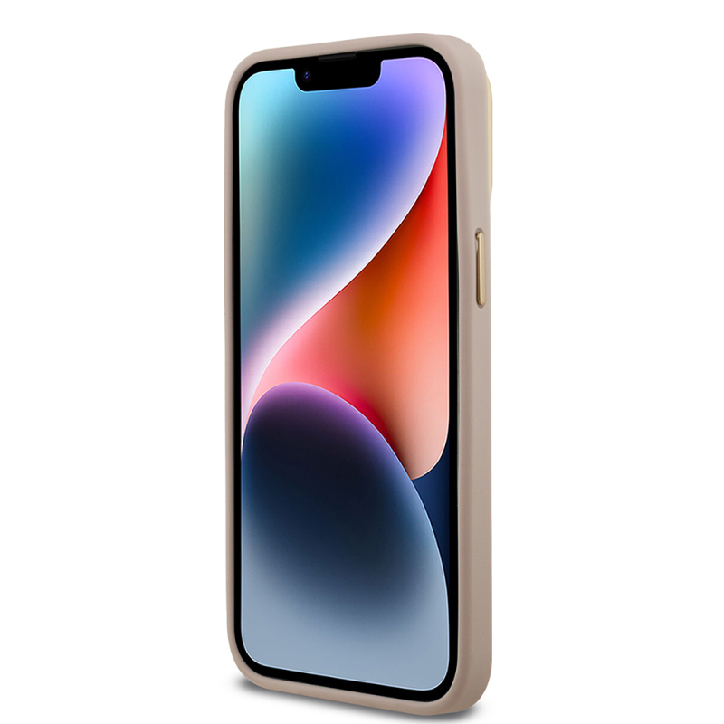 Apple iPhone 13 Pro Max Kılıf Guess Orjinal Lisanslı PU Deri 4G Desenli Metal Büyük 4G ve Yazı Logolu Kamera Standlı Kapak - 14