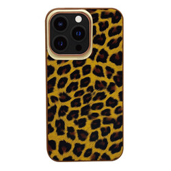 Apple iPhone 13 Pro Max Kılıf Kajsa Glamorous Serisi Leopard Combo Kapak - 1