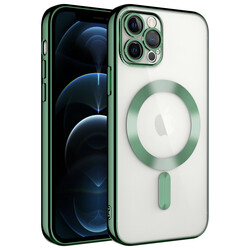 Apple iPhone 13 Pro Max Kılıf Kamera Korumalı Magsafe Wireless Şarj Özellikli Zore Demre Kapak - 4