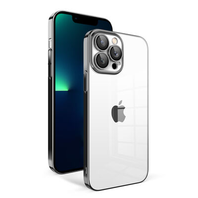 Apple iPhone 13 Pro Max Kılıf Kamera Korumalı Renkli Çerçeveli Zore Garaj Kapak - 1